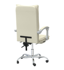 Fauteuil inclinable de bureau Crème Similicuir