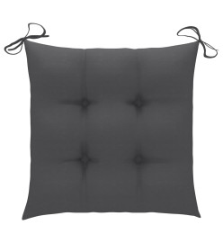 Chaises de jardin avec coussins 8 pcs Bois d'acacia solide