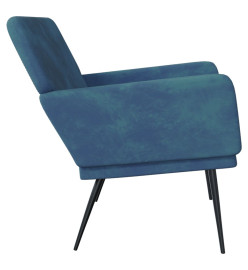 Banc Bleu 108x79x79 cm Velours