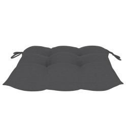 Chaises de jardin empilables avec coussins 4 pcs Teck solide