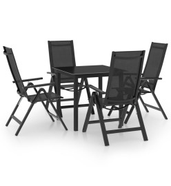 Ensemble de salle à manger de jardin 5 pcs Aluminium Anthracite