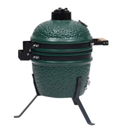 Barbecue à fumoir Kamado 2-en-1 Céramique 56 cm Vert