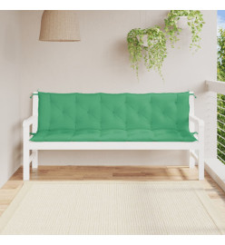 Coussins de banc de jardin 2 pcs vert 180x50x7 cm tissu Oxford