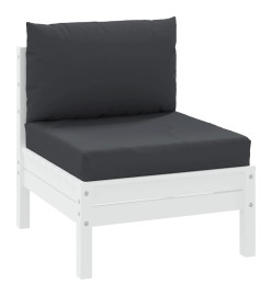 Coussins de palette 2 pcs noir tissu oxford