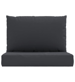 Coussins de palette 2 pcs noir tissu oxford