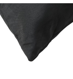 Coussins de palette 2 pcs noir tissu oxford