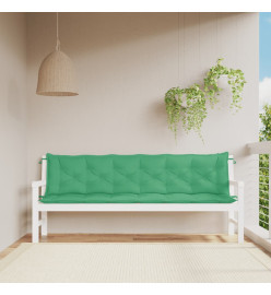 Coussins de banc de jardin 2 pcs vert 200x50x7 cm tissu Oxford