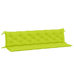 Coussins de banc de jardin 2 pcs vert vif tissu Oxford