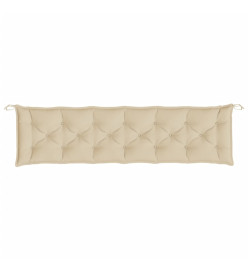 Coussin de banc de jardin beige 200x50x7 cm tissu oxford