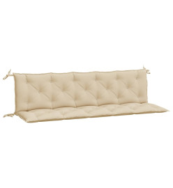 Coussins de banc de jardin 2 pcs beige 180x50x7 cm tissu Oxford