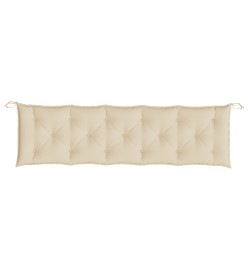 Coussins de banc de jardin 2 pcs beige 180x50x7 cm tissu Oxford