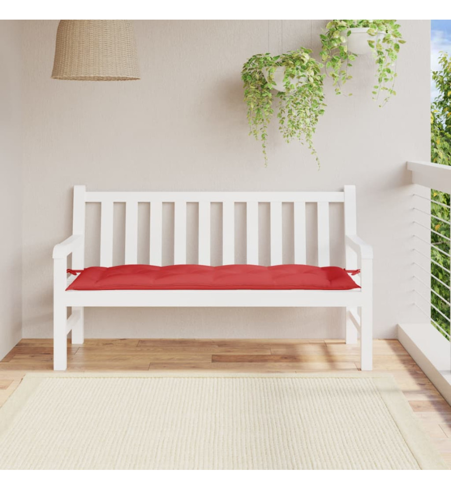 Coussin de banc de jardin rouge 150x50x7 cm tissu oxford Coussin de banc de jardin rouge 150x50x7 cm tissu oxford