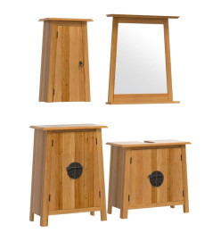 Ensemble de meubles de salle de bain 4 pcs bois de pin massif