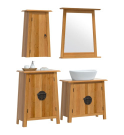 Ensemble de meubles de salle de bain 4 pcs bois de pin massif