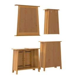 Ensemble de meubles de salle de bain 4 pcs bois de pin massif