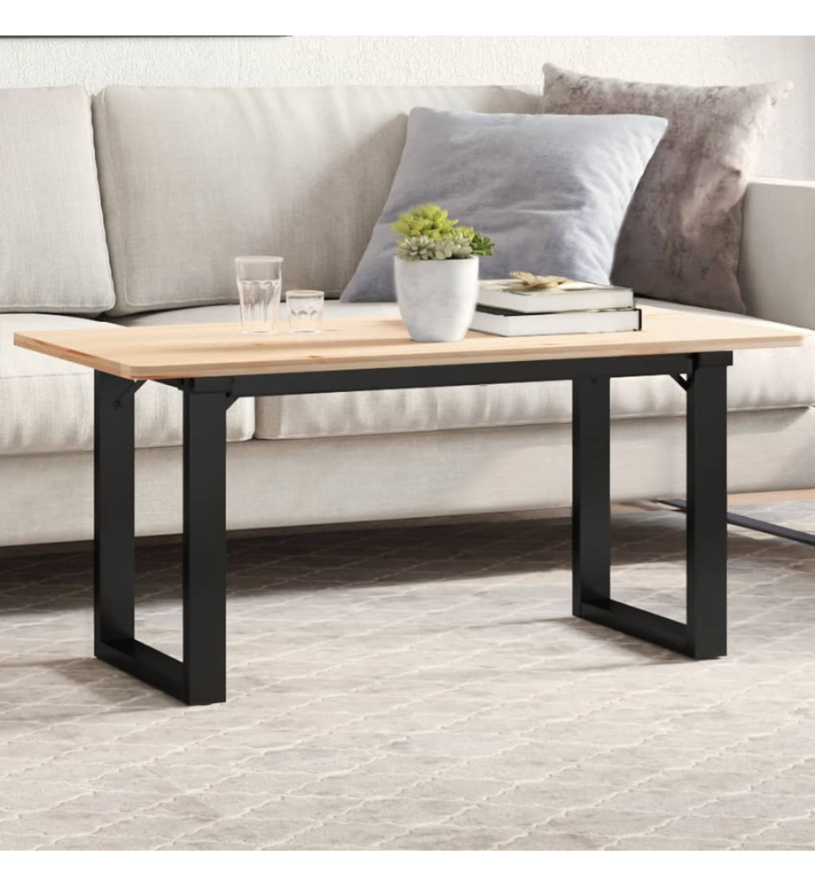 Pieds de table basse cadre en O 90x30x43 cm fonte