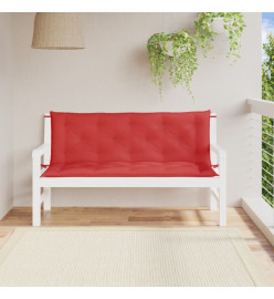 Coussins de banc de jardin 2 pcs rouge 150x50x7 cm tissu Oxford