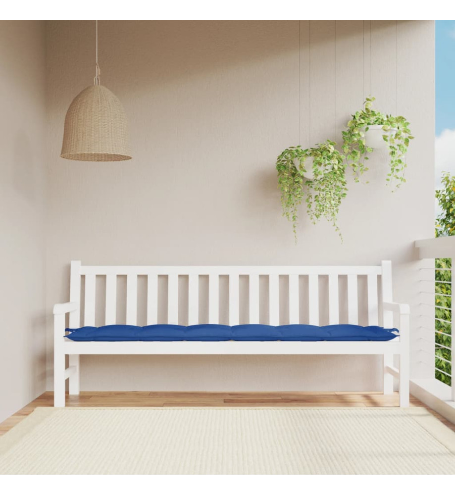 Coussin de banc de jardin bleu royal 200x50x7 cm tissu oxford Coussin de banc de jardin bleu royal 200x50x7 cm tissu oxford