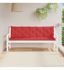 Coussins de banc de jardin 2 pcs rouge 180x50x7 cm tissu Oxford