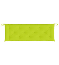 Coussins de banc de jardin 2 pcs vert vif tissu Oxford