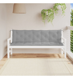 Coussins de banc de jardin 2 pcs gris 180x50x7 cm tissu Oxford