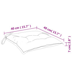 Coussins de chaise 6 pcs rouge bordeaux 40x40x7 cm tissu oxford