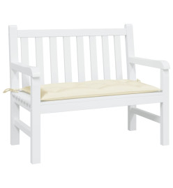 Coussin de banc de jardin blanc crème 110x50x7 cm tissu oxford