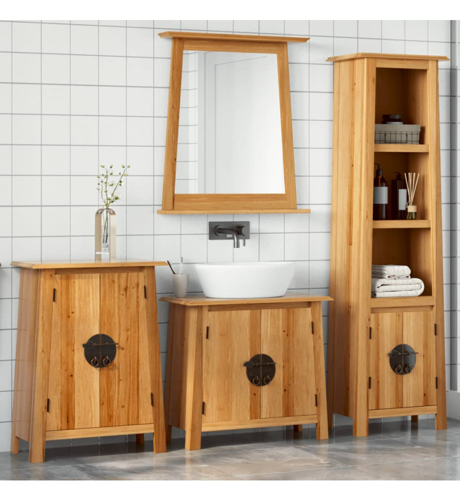 Ensemble de meubles de salle de bain 4 pcs bois de pin massif