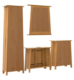 Ensemble de meubles de salle de bain 4 pcs bois de pin massif