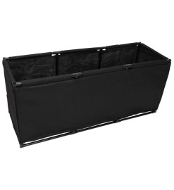 Boîte de rangement noir 105x34,5x45 cm tissu