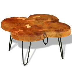 Table basse 35 cm 4 troncs Bois