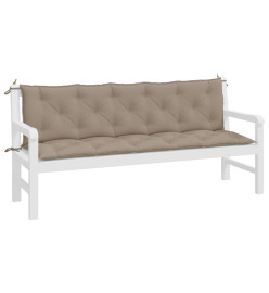 Coussins de banc de jardin 2 pcs taupe 180x50x7 cm tissu Oxford