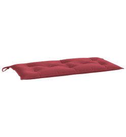 Coussin de banc de jardin rouge bordeaux 110x50x7 cm