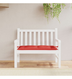 Coussin de banc de jardin rouge 110x50x7 cm tissu oxford