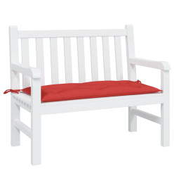 Coussin de banc de jardin rouge 110x50x7 cm tissu oxford