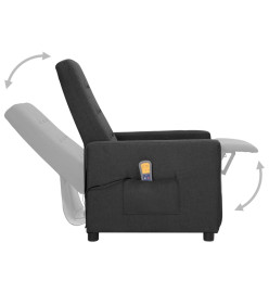 Fauteuil de massage Gris foncé Tissu