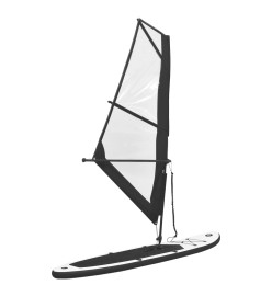 Ensemble de planche SUP gonflable avec voile Noir et blanc