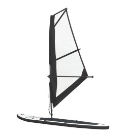 Ensemble de planche SUP gonflable avec voile Noir et blanc