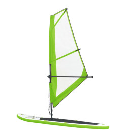 Ensemble de planche SUP gonflable avec voile Vert et blanc