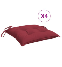 Coussins de palette lot de 4 rouge bordeaux 50x50x7 cm