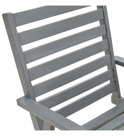 Chaises à dîner d'extérieur 2 pcs avec coussins Acacia massif