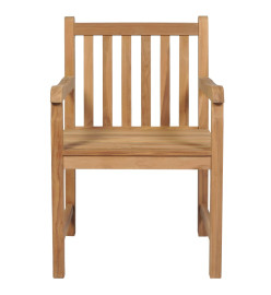 Chaises de jardin 2 pcs avec coussins noir Bois de teck massif