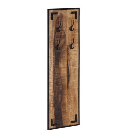 Porte-manteau 35x8x110 cm bois de manguier massif brut