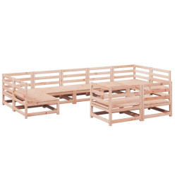 Salon de jardin 9 pcs bois massif sapin de douglas