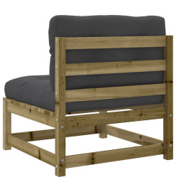 Salon de jardin 9 pcs avec coussins bois de pin imprégné