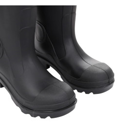 Bottes de pluie avec chaussettes amovibles noir taille 38 PVC