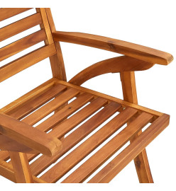 Chaises de jardin avec coussins 4 pcs Bois de teck solide