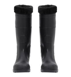 Bottes de pluie avec chaussettes amovibles noir taille 41 PVC