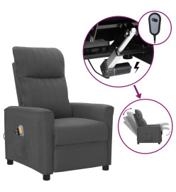 Fauteuil électrique de massage Gris foncé Tissu