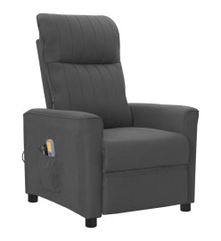 Fauteuil électrique de massage Gris foncé Tissu